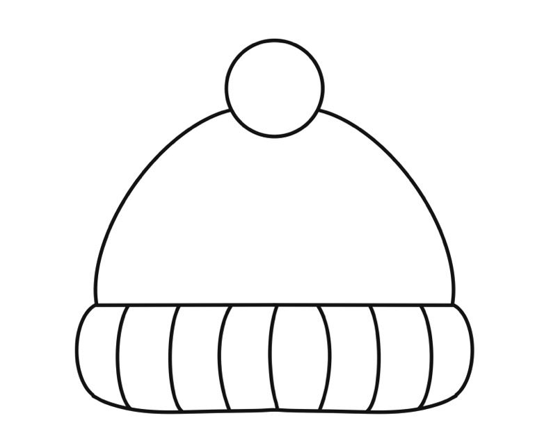 Free printable winter hat craft template