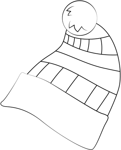 Winter hat coloring page free printable coloring pages