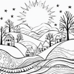 Winter solstice coloring pages