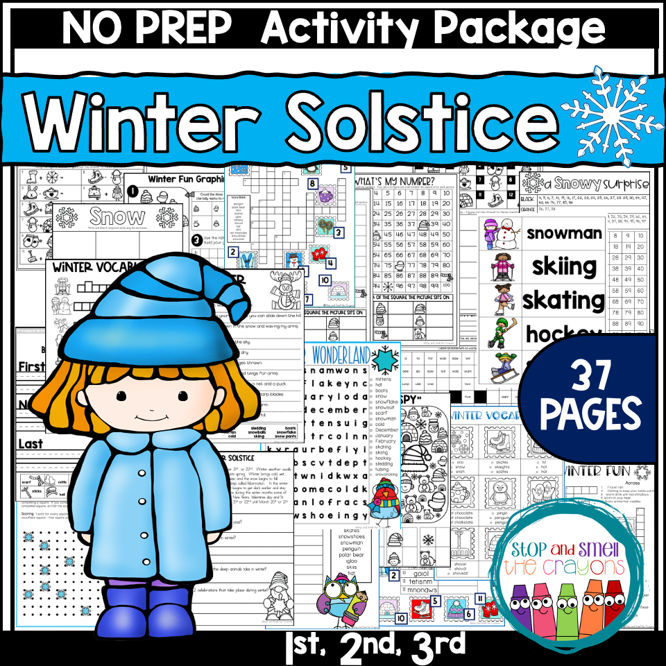 Winter solstice winter worksheets