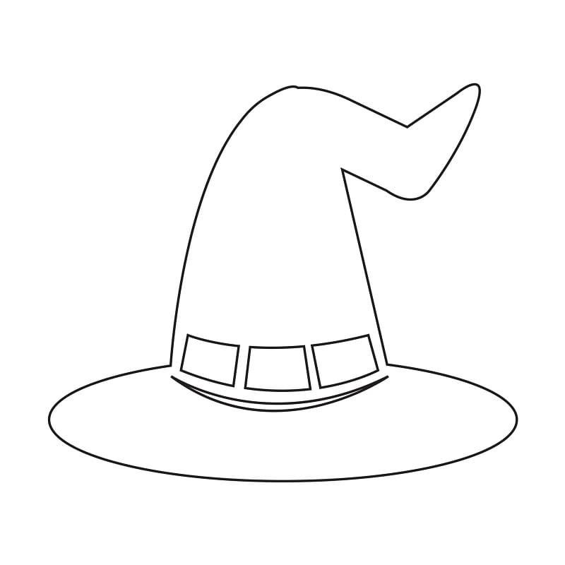 Witch hat coloring pages