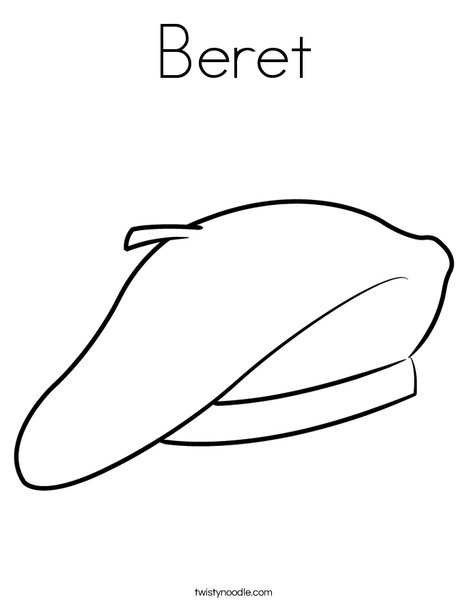 Beret coloring page