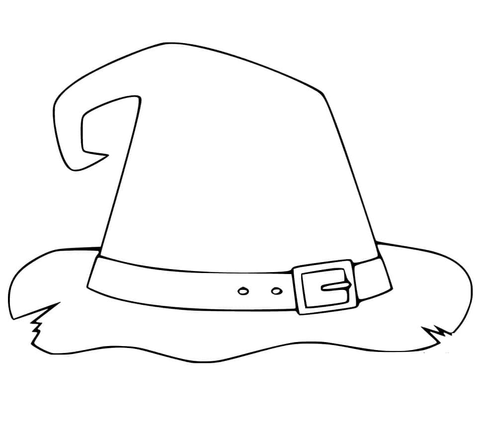 Witch hat coloring pages
