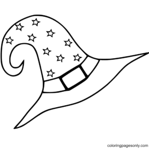 Witch hat coloring pages printable for free download