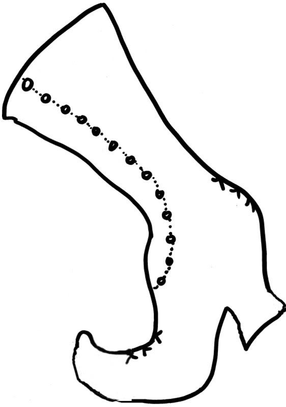 Doll shoes witch free web graphics and clipart free primitive witch boot pattern witch shoes witch boots shoe template