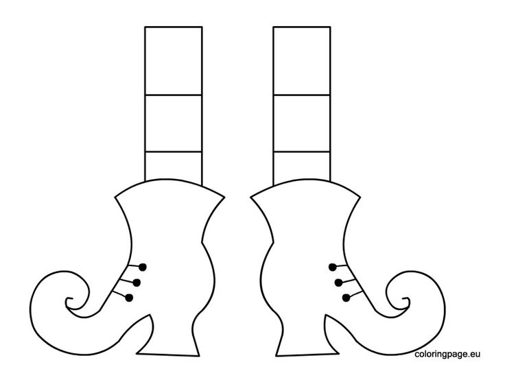 Witch shoes template coloring page halloween sewing halloween templates fun halloween decor