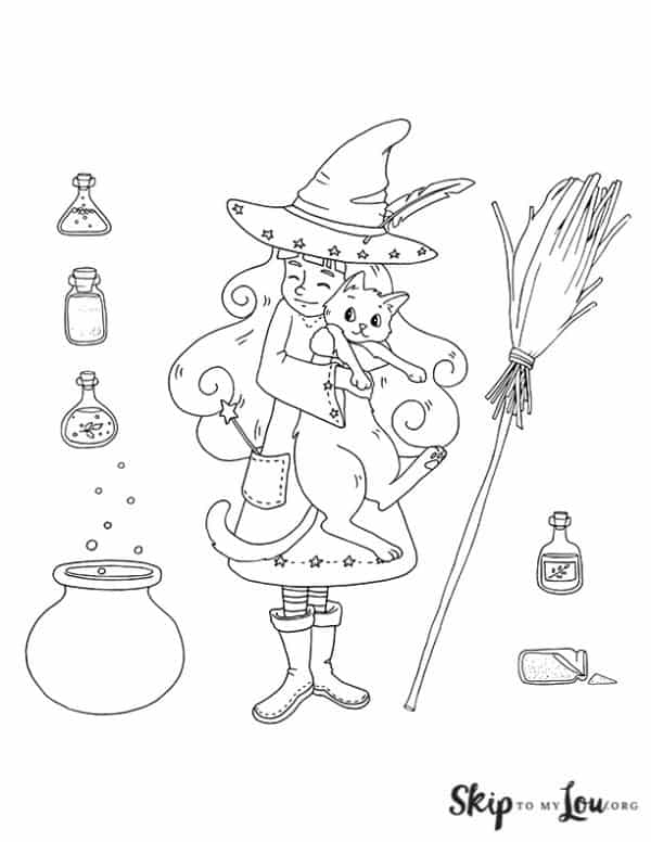 Witch coloring pages skip to my lou