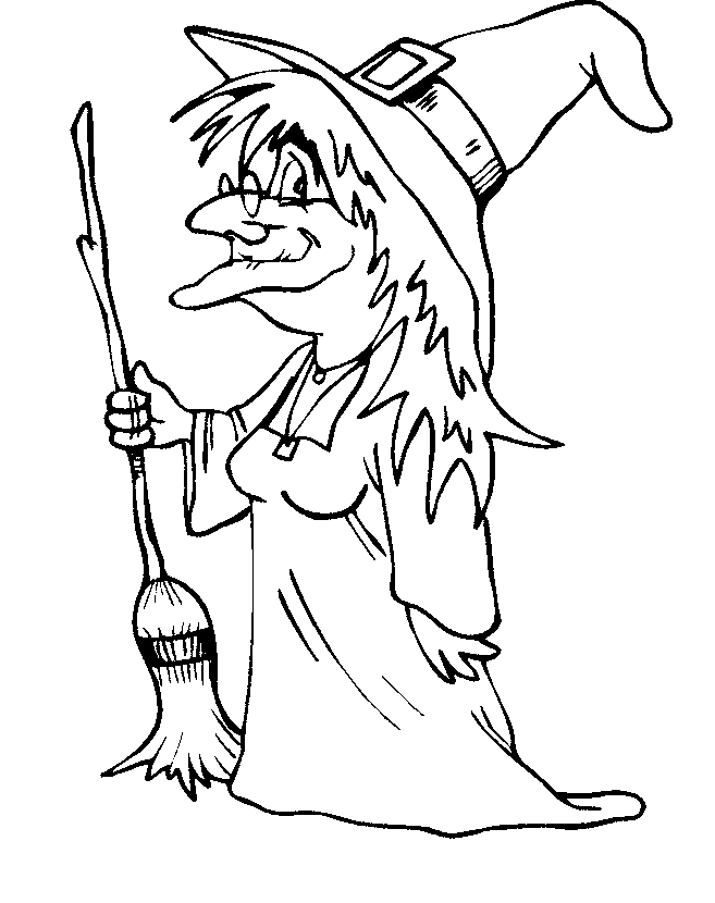 Free printable witch coloring pages for kids