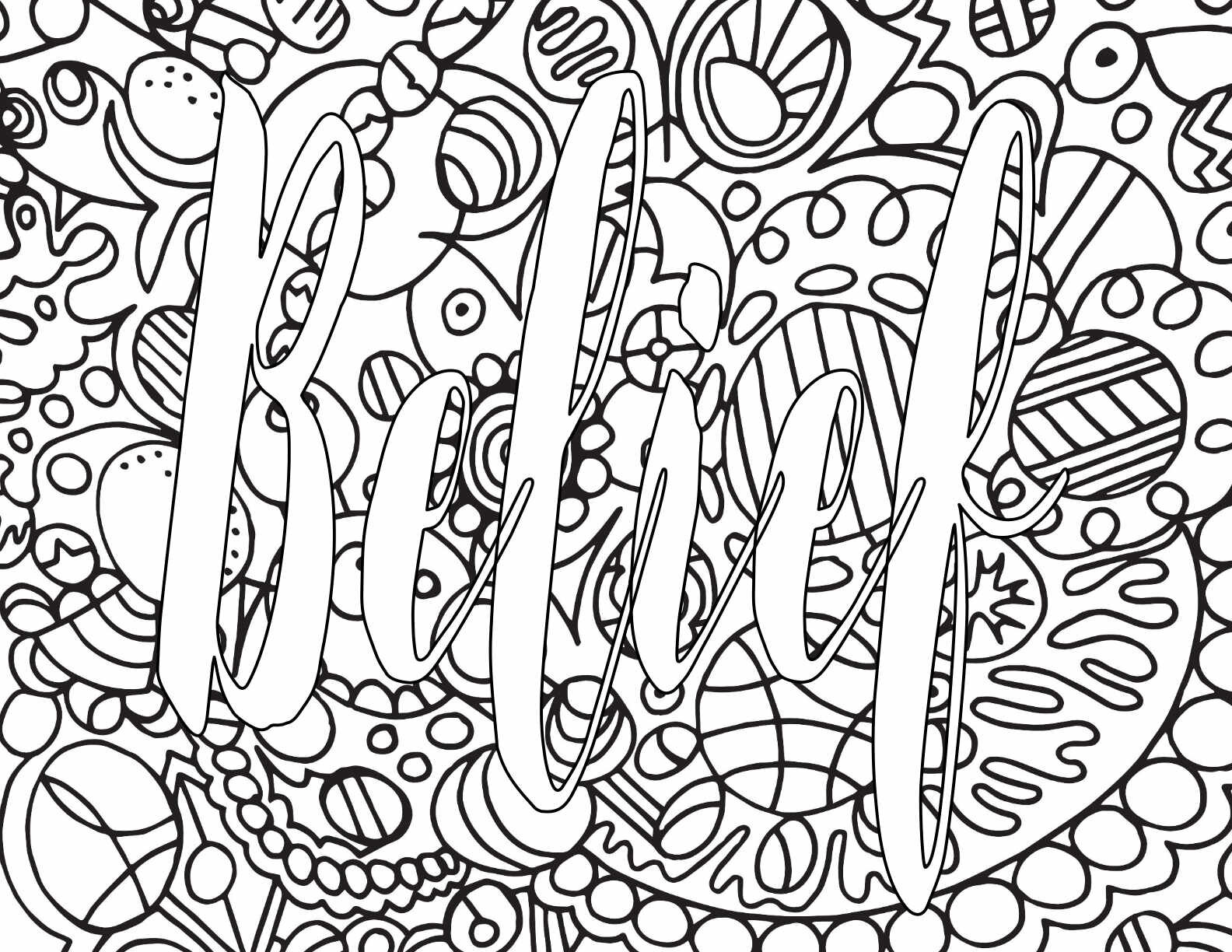 Belief free printable coloring pages â stevie doodles