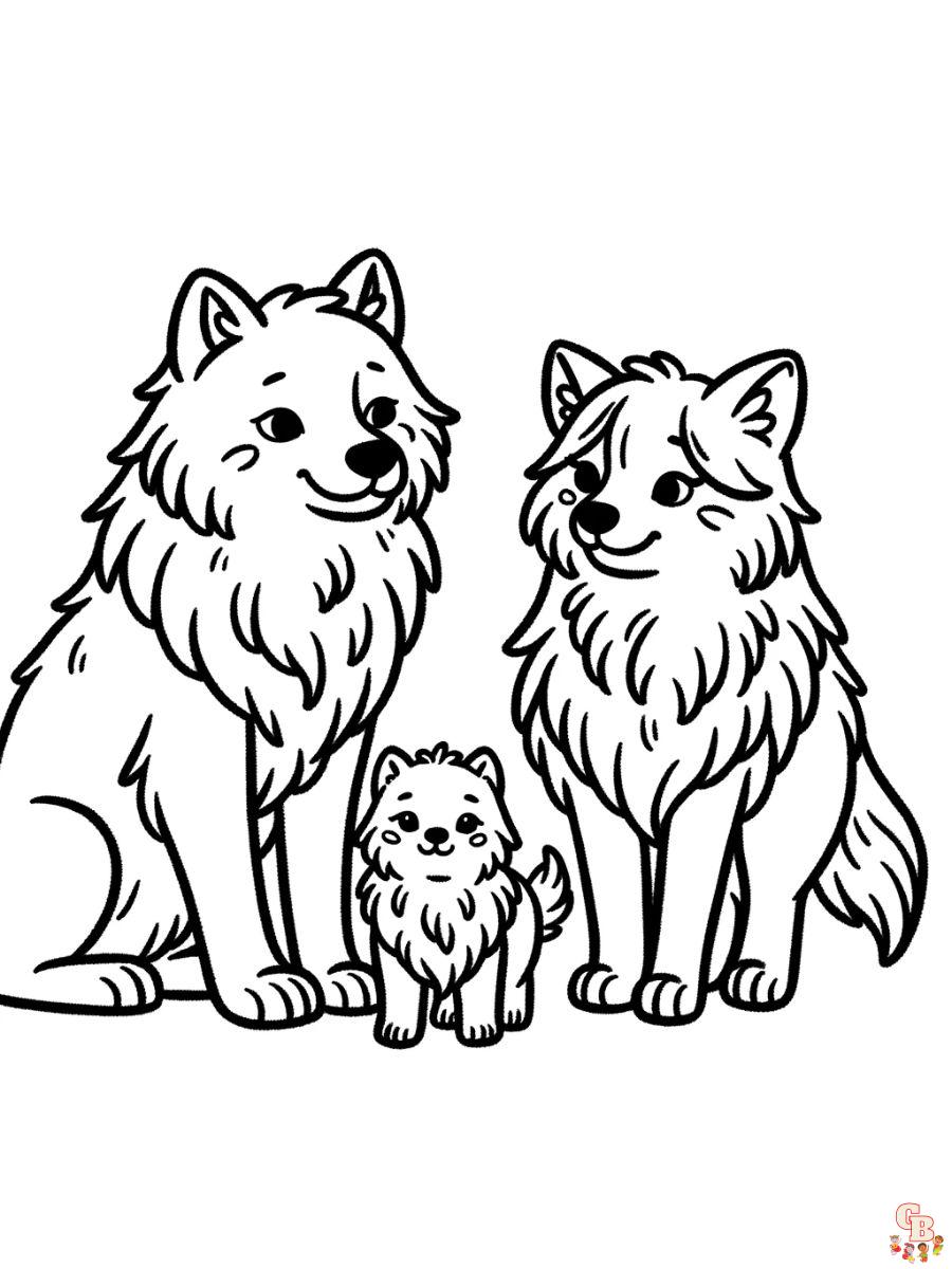 Printable wolf coloring pages free for kids and adults