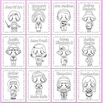 Womens history month coloring pages coloring sheets tpt