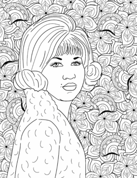 Aretha franklin queen of soul music legend coloring page womens history month
