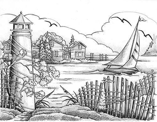 Free coloring pages of lighthouse pyrography patterns wood burning patterns wood carving patterns