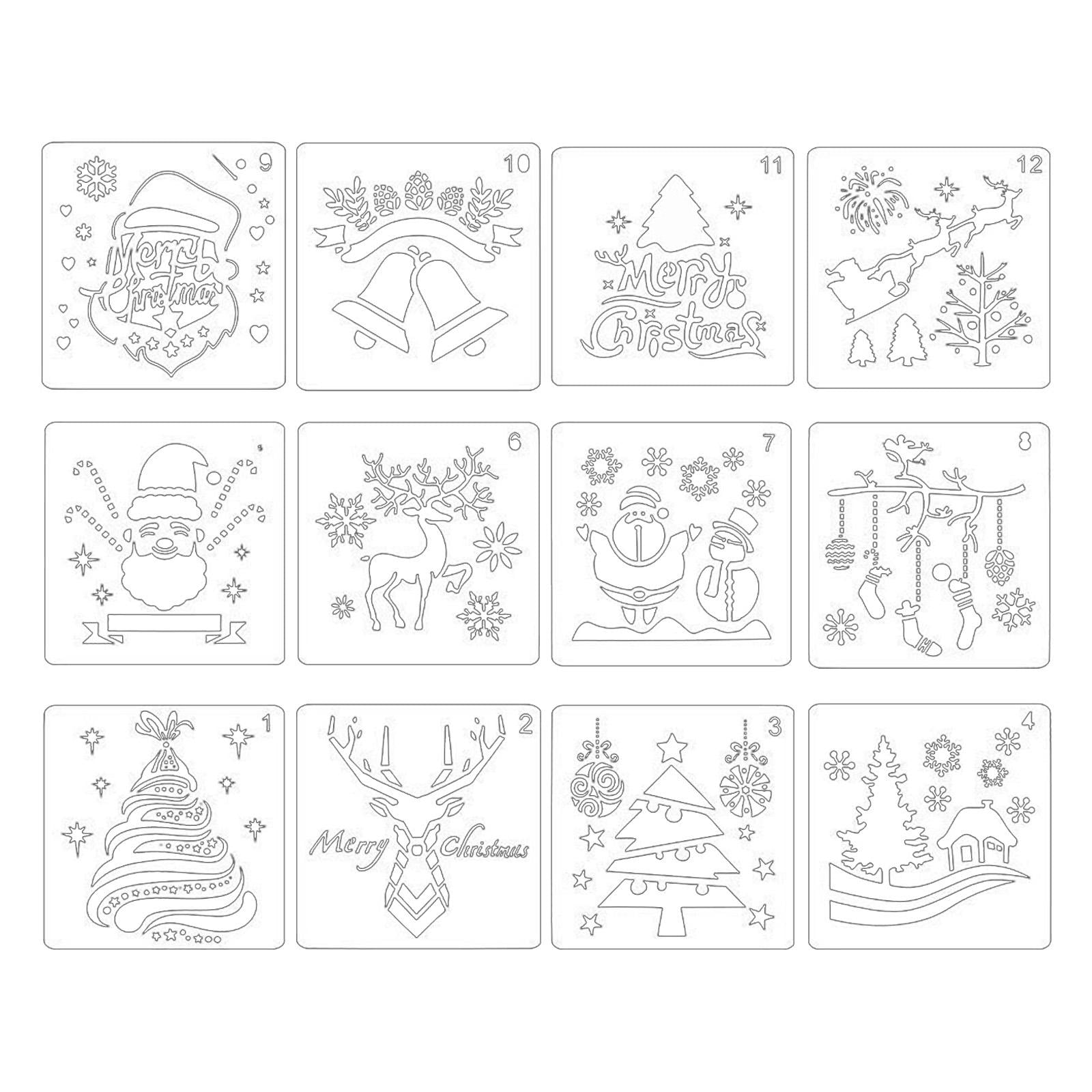 Stencils template gift card reusable craft for glass journal art drawing painting car body