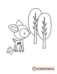 Free printable woodland deer coloring page deer coloring pages animal coloring pages coloring pages