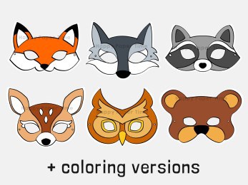 Woodland animal masks