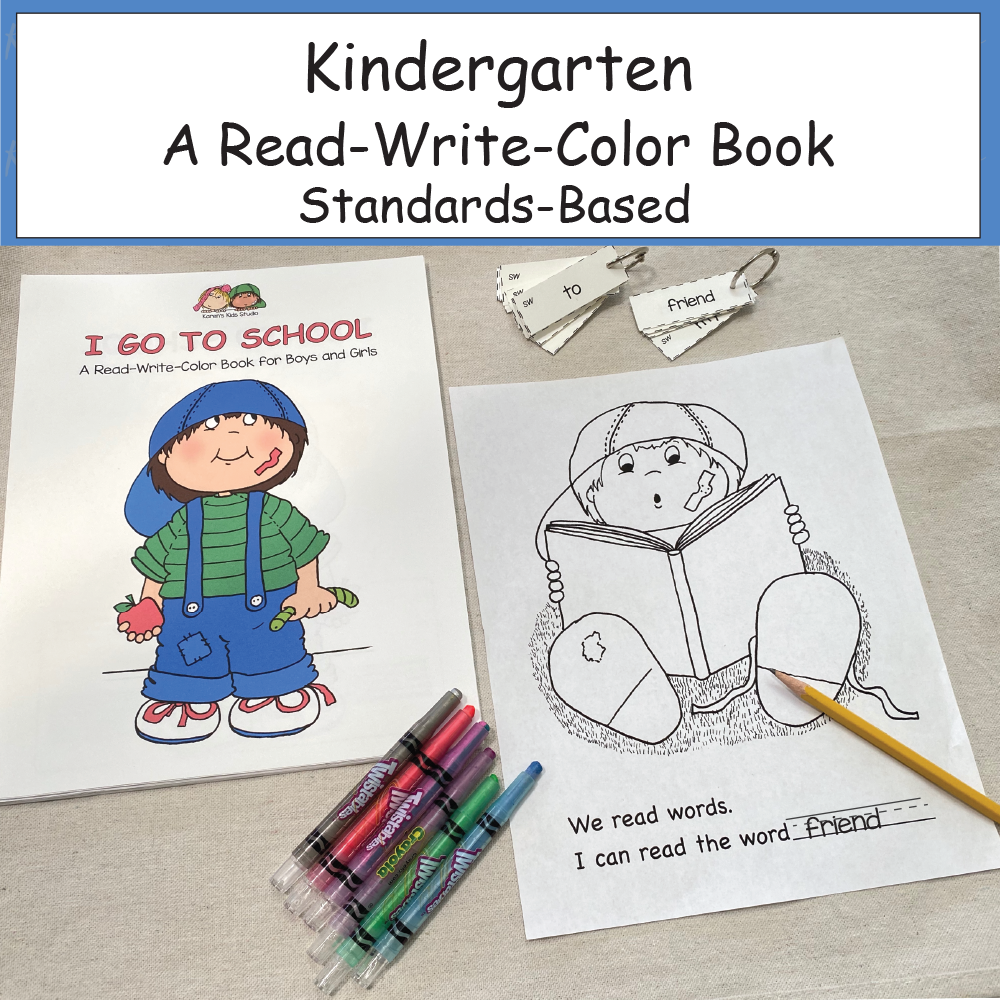 Read write color i go to school book karens kids printables â karens kids studio