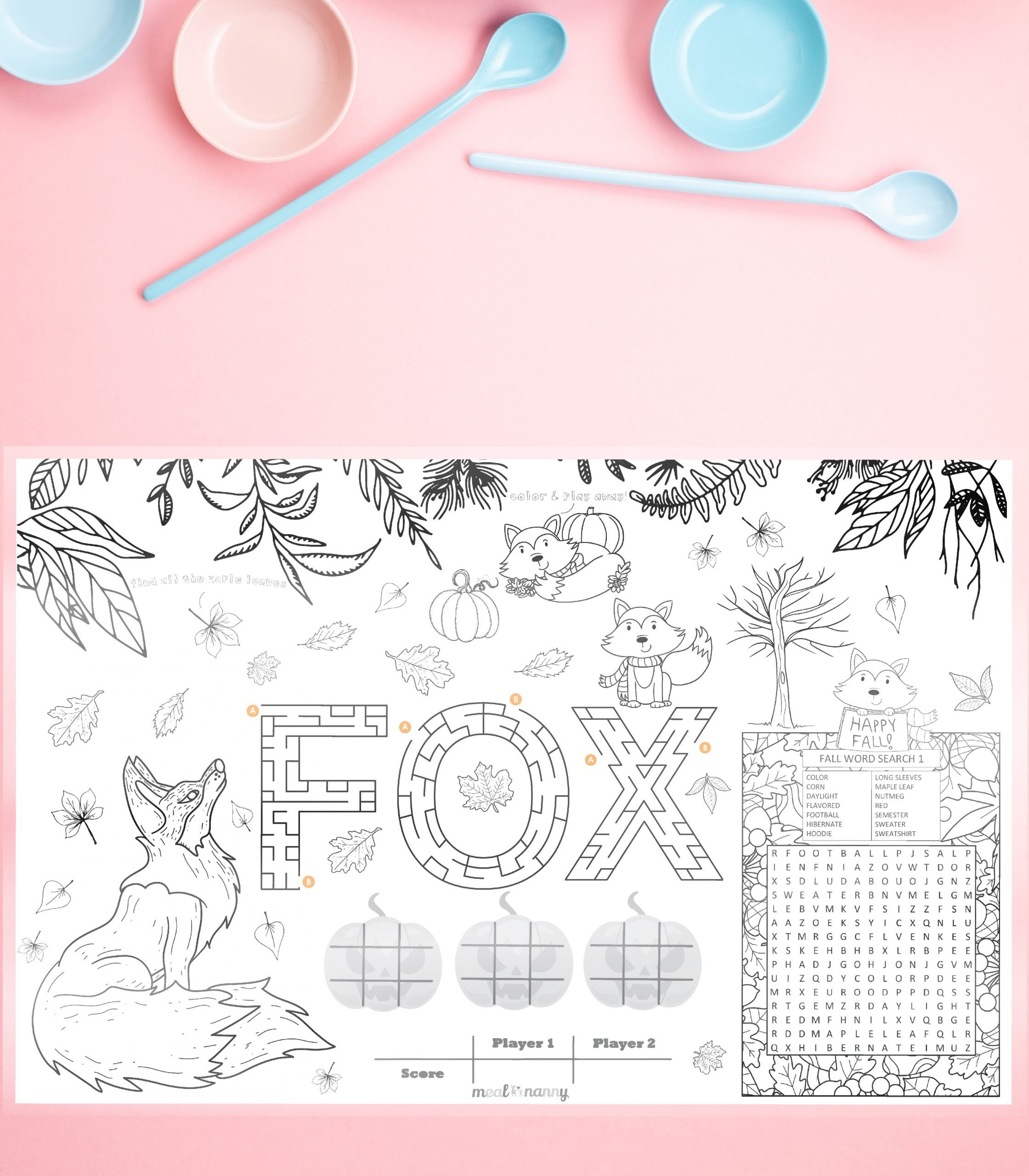 Worlds only reusable educational paper placemats for kids alphabet bundle