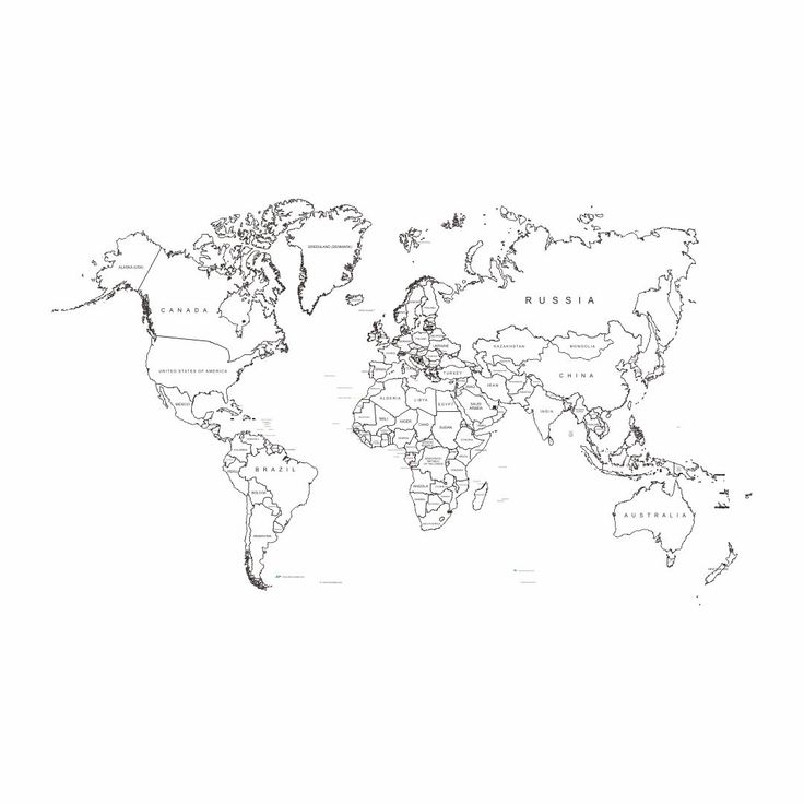 Blackandwhiteworldmaplabeledcountries world map coloring page world map printable world map outline
