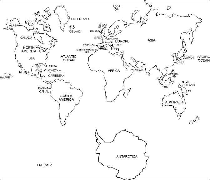 Black and white labeled world map printable world map coloring page world map printable world map outline