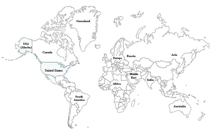 Printable world maps