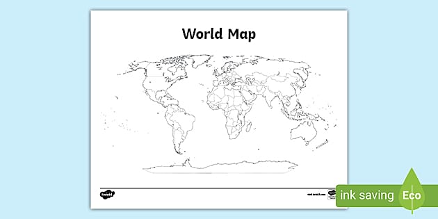 Free printable world map for kids geography resources