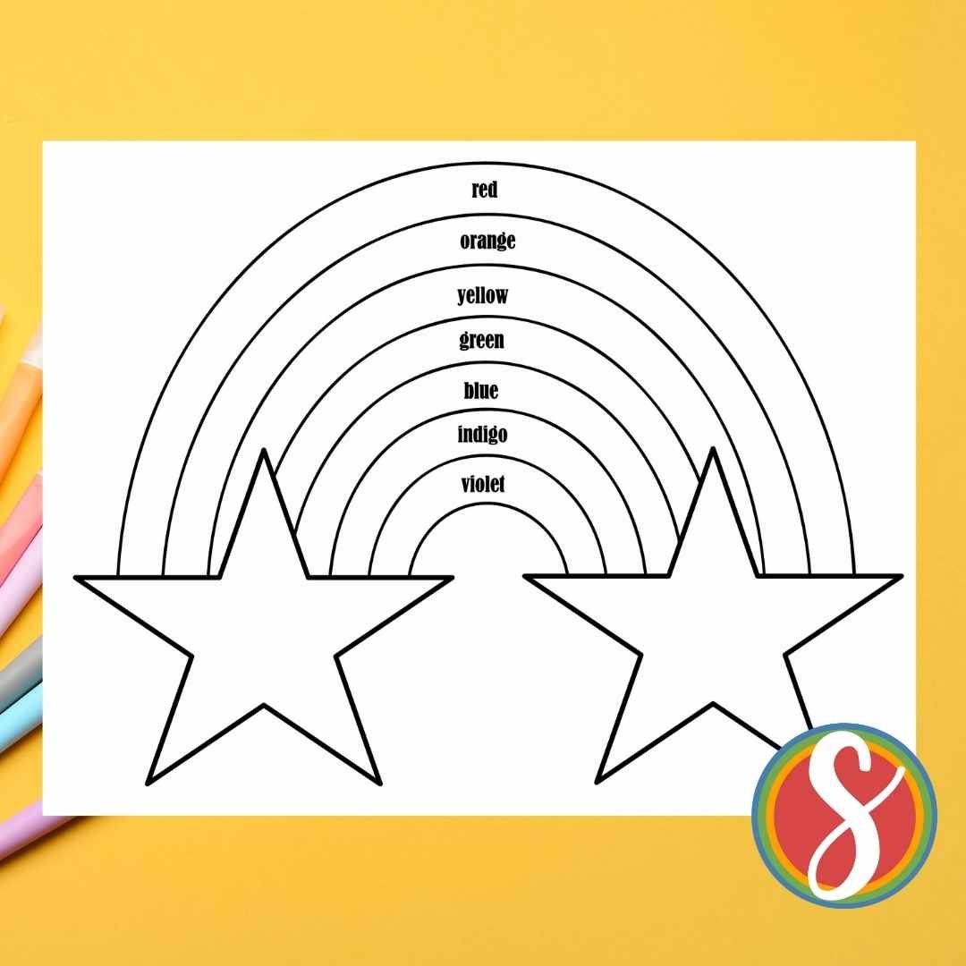 Free rainbow coloring pages â stevie doodles