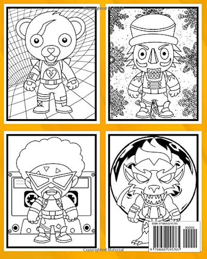 Fortnite chibi coloring pages for kids and adults version chibi fortnite coloring book for kids and adultshigh quality coloringbook charactersnew heroes by