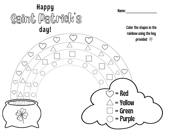 St patricks day coloring printable saint patrickss day learning worksheets phonics for prek to kdg printable coloring pagesteachers