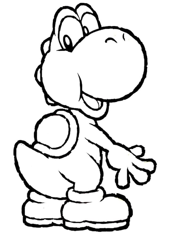 Yoshi for kids coloring page