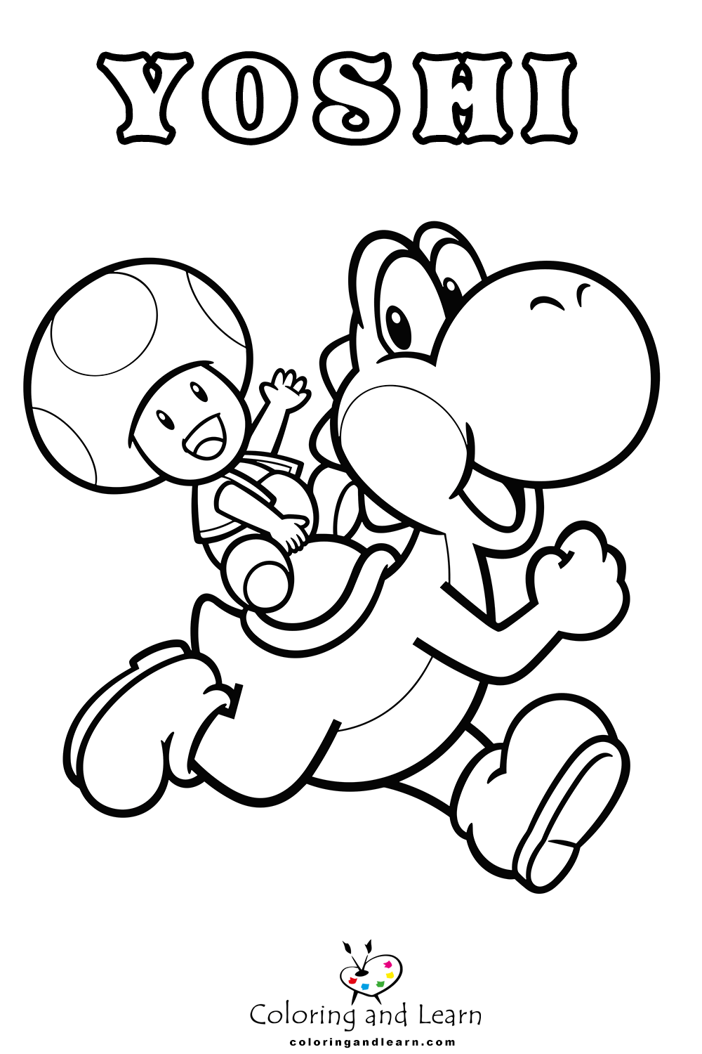 Yoshi coloring pages