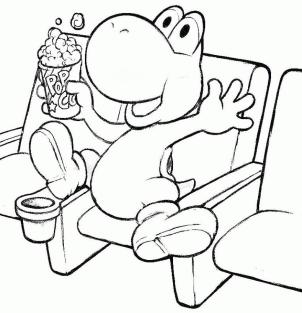 Free printable yoshi coloring pages