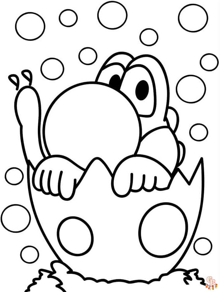 Cute yoshi coloring pages free printable sheets for kids