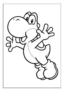 Printable yoshi coloring sheets for fans bring the mushroom kingdom to life