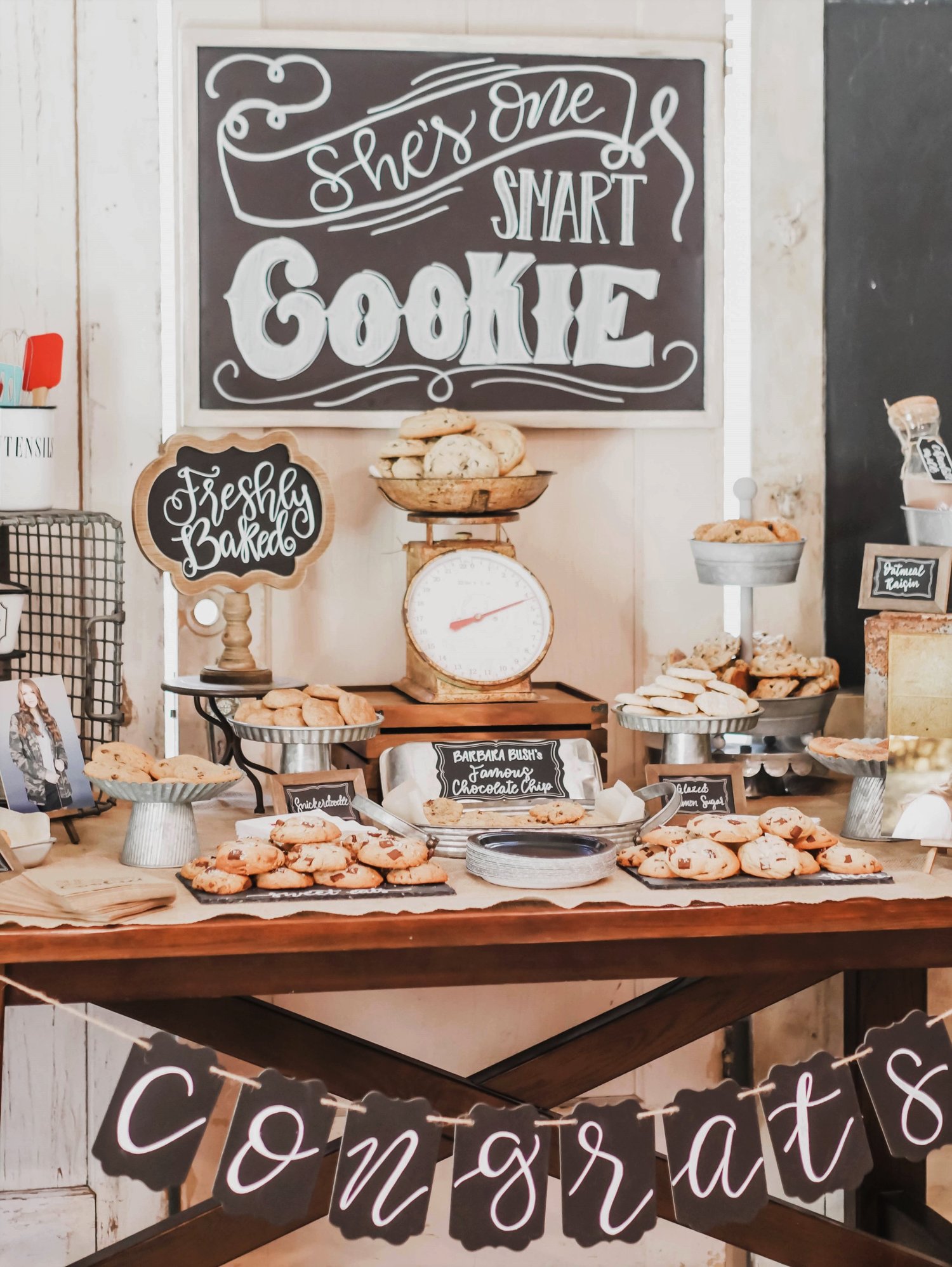 Shes one smart cookie graduation party idea â mint event design