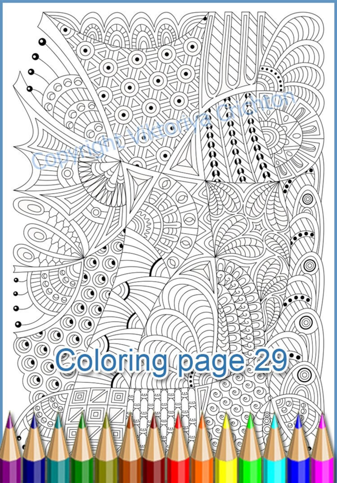 Zentangle coloring page for adult pdf and jpeg zentangle pattern printable zentangle inspired