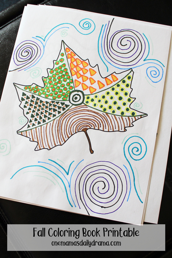 Fall zentangle coloring book printable pages for zentagles and more