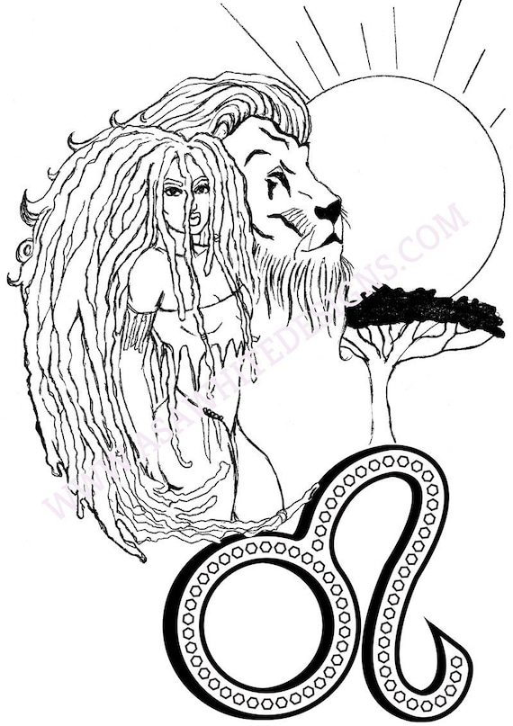 Adult coloring book printable pdf leo zodiac sign