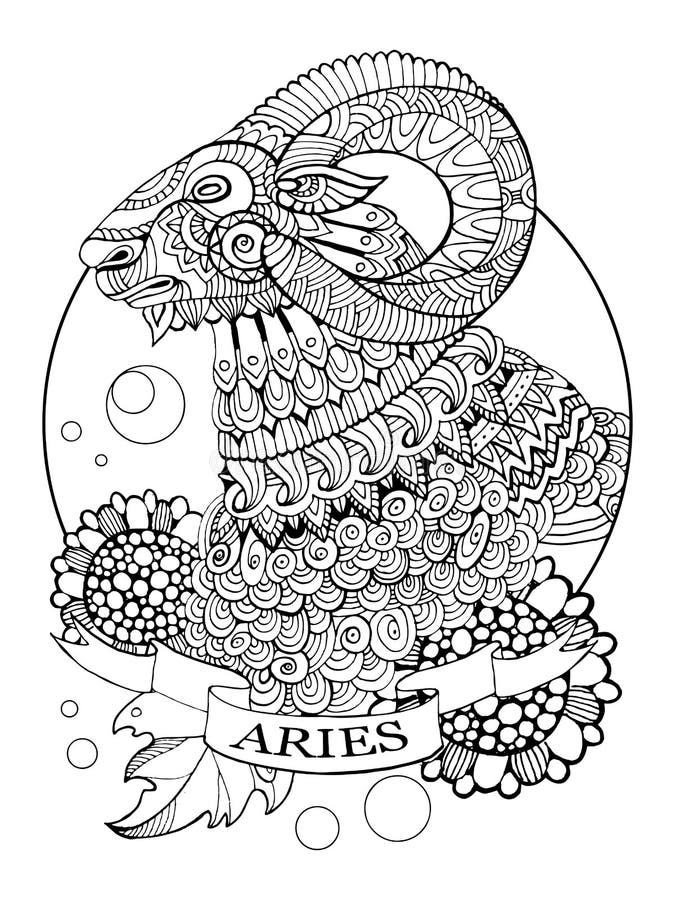 Aries coloring stock illustrations â aries coloring stock illustrations vectors clipart