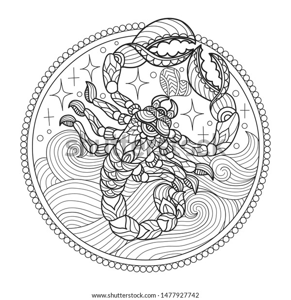 Scorpio coloring page images stock photos d objects vectors