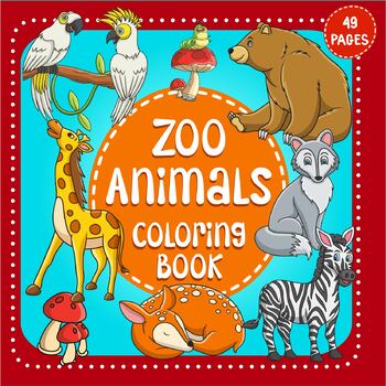 Wild zoo animals coloring pages coloring activity worksheets tpt