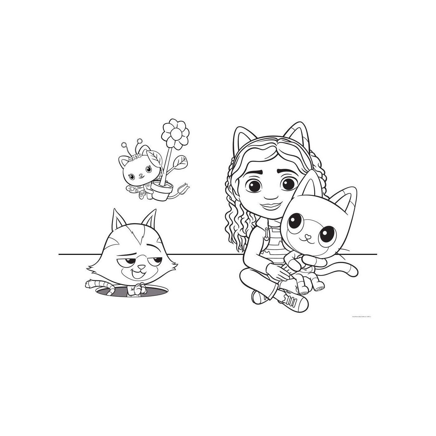 Diakakis imports gabbys dollhouse coloring book x cm sheets stickers