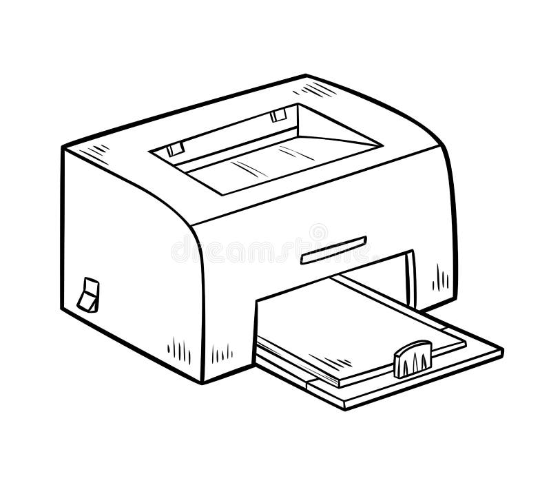 Printer coloring page stock illustrations â printer coloring page stock illustrations vectors clipart