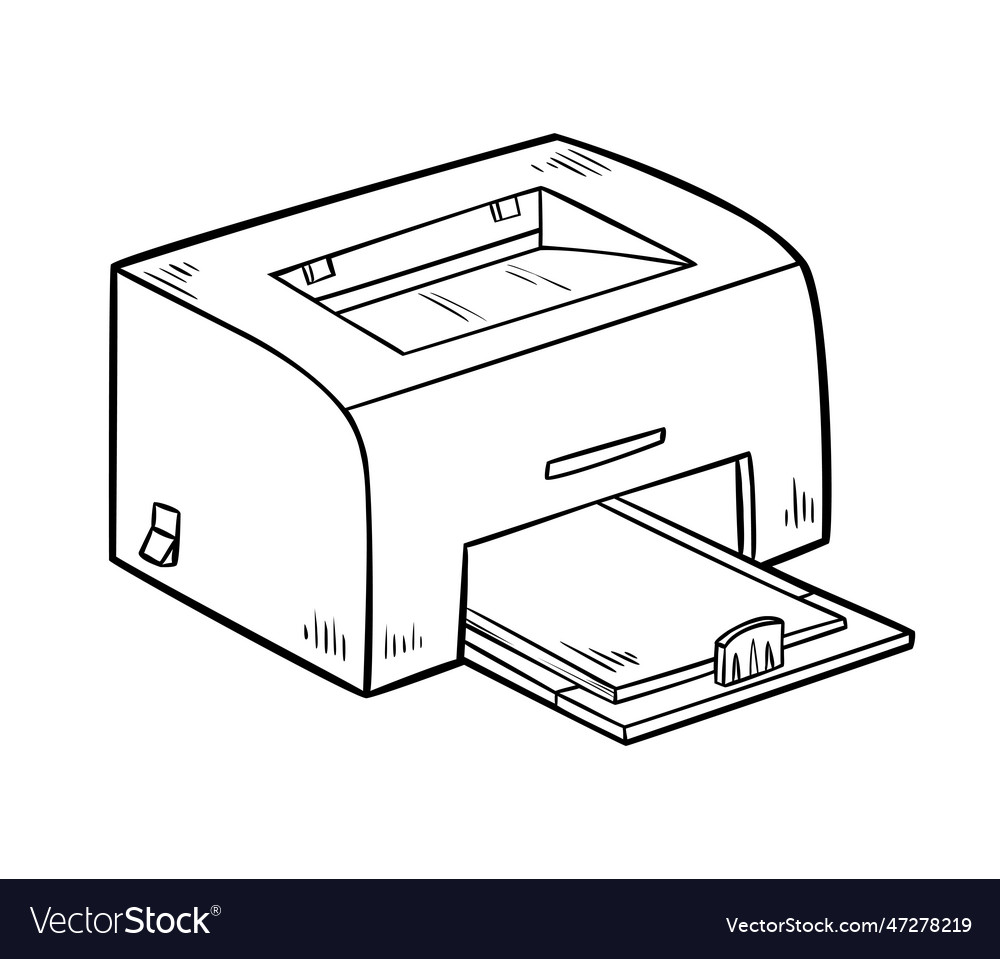 Coloring book for kids printer royalty free vector image