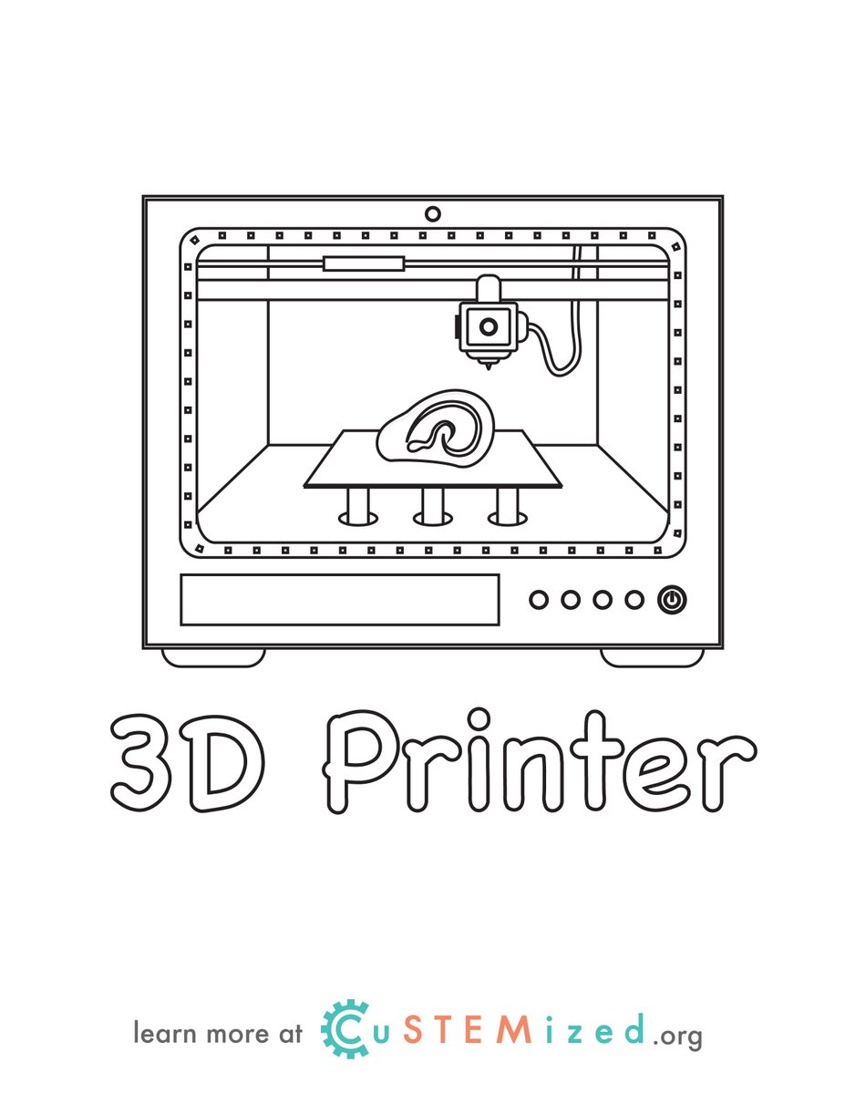 Custemized on x download this d printer coloring page to print at home stemeducation stemstartsearly httpstcozcvrytlt x