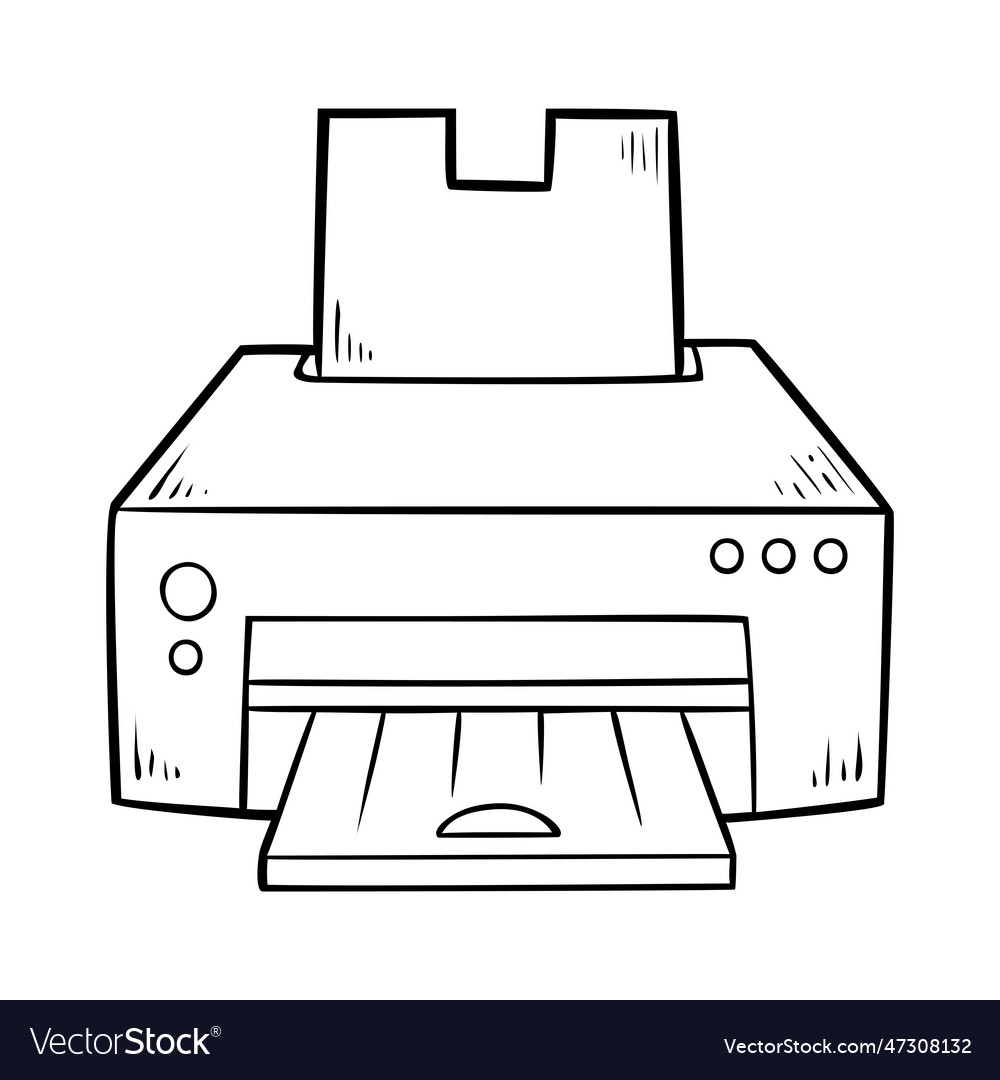 Coloring book for kids printer royalty free vector image