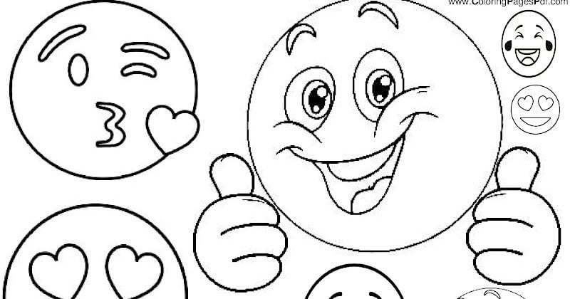 Cute emoji coloring pages rcoloringpagespdf