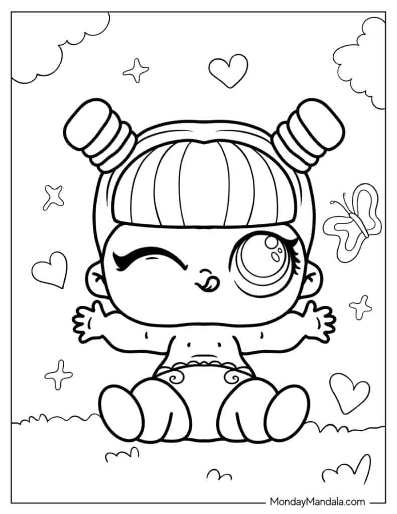 Lol surprise coloring pages free pdf printables