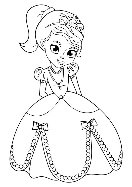 Coloring page princess