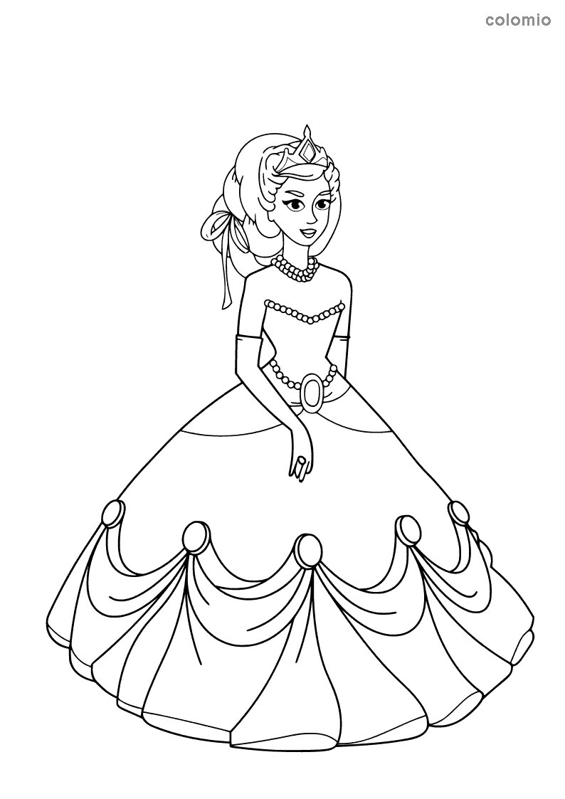 Princesses coloring pages free printable princess coloring sheets